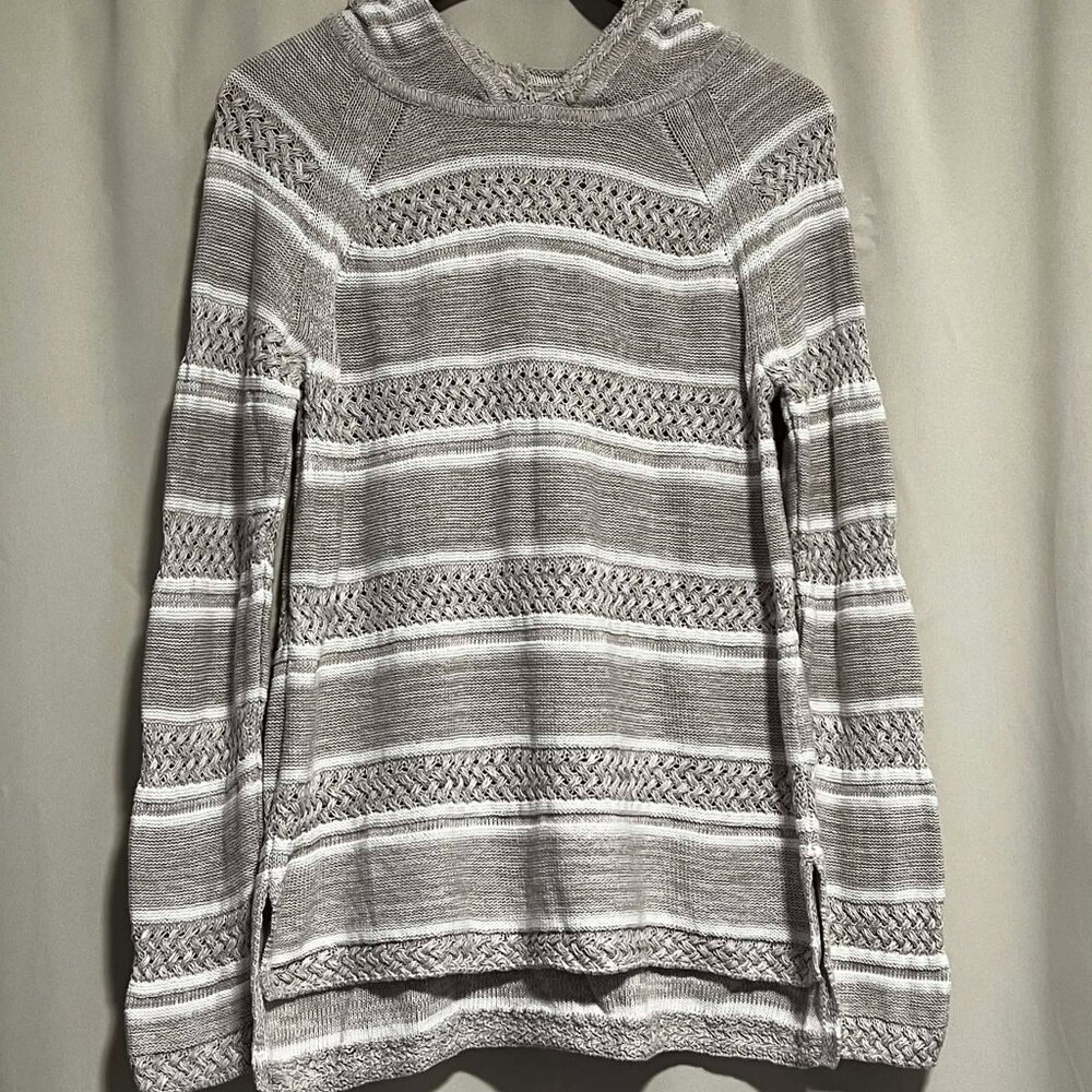 Tommy Bahama Marled Knit Striped Hoodie Linen Blend Size S/P